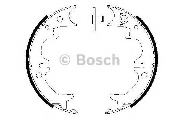 BOSCH BS841 Комплект гальмівних колодок, стоянкова гальмівна система