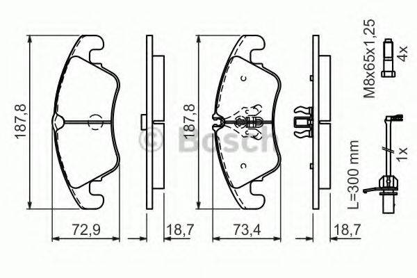 FORD 1 761 090 Комплект гальмівних колодок, дискове гальмо