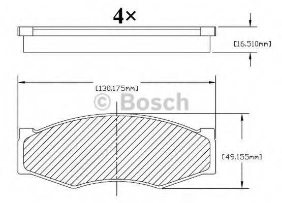 BOSCH F03B150213 Комплект гальмівних колодок, дискове гальмо