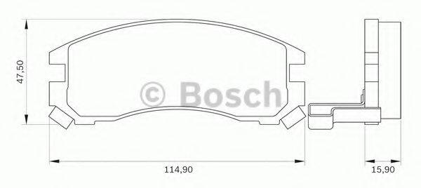 BOSCH 0986BB0091 Комплект гальмівних колодок, дискове гальмо