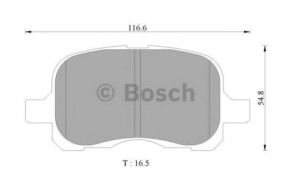 BOSCH 0986505647 Комплект гальмівних колодок, дискове гальмо