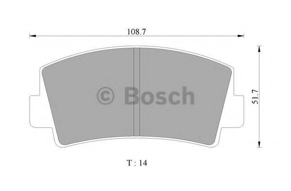 BOSCH 0986505713 Комплект гальмівних колодок, дискове гальмо