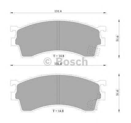 BOSCH 0986505914 Комплект гальмівних колодок, дискове гальмо