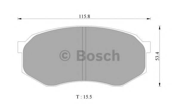 BOSCH 0986505927 Комплект гальмівних колодок, дискове гальмо