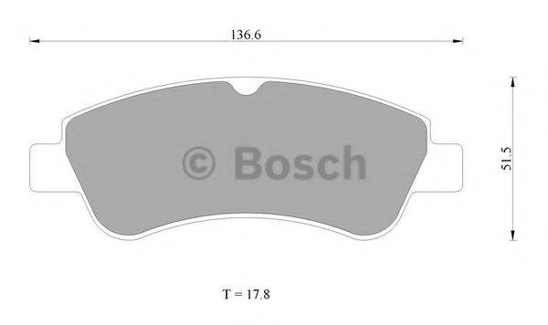 BOSCH 0986AB1062 Комплект гальмівних колодок, дискове гальмо