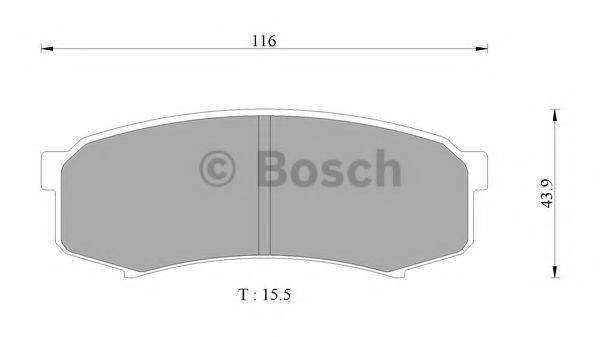 BOSCH BP2074 Комплект гальмівних колодок, дискове гальмо