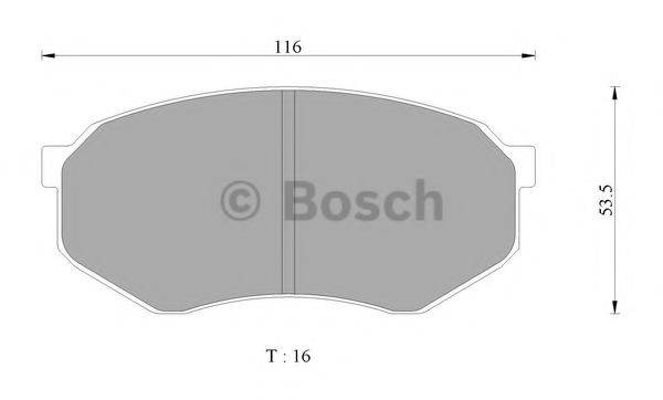 BOSCH BP2445 Комплект гальмівних колодок, дискове гальмо