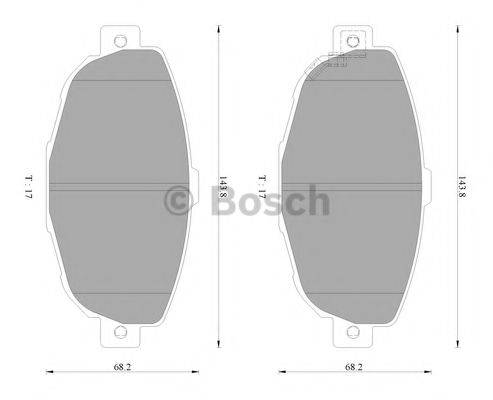 BOSCH BP2487 Комплект гальмівних колодок, дискове гальмо