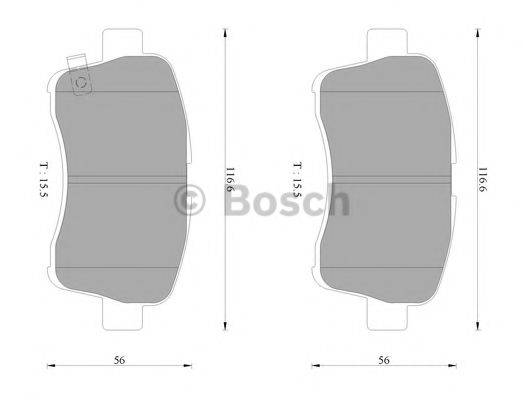 BOSCH 0986AB2778 Комплект гальмівних колодок, дискове гальмо