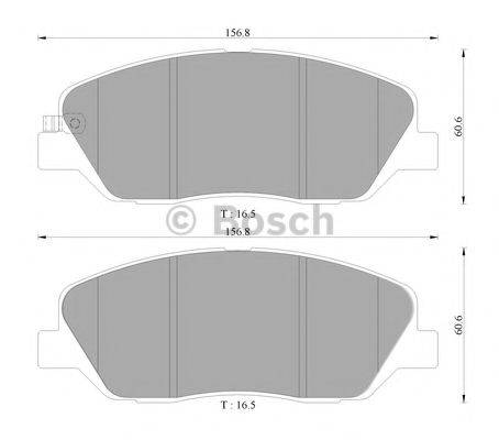 BOSCH BP3081 Комплект гальмівних колодок, дискове гальмо