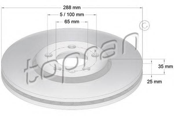 TOPRAN 107682 гальмівний диск
