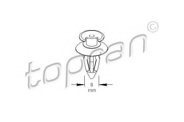 TOPRAN 109024 Затискач, молдинг / захисна накладка