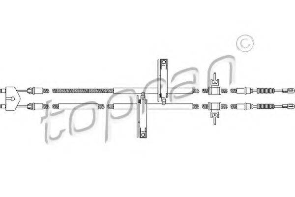 CAUTEX 088067 Комплект тросів, стоянкова гальмівна система