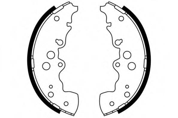 E.T.F. 090671 Комплект гальмівних колодок; Комплект гальмівних колодок, стоянкова гальмівна система