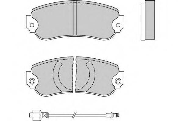 E.T.F. 120175 Комплект гальмівних колодок, дискове гальмо