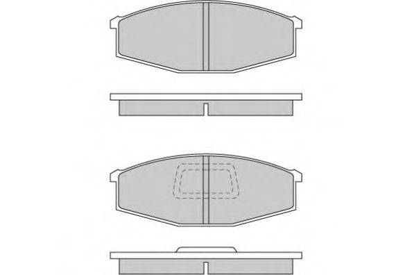 E.T.F. 120235 Комплект гальмівних колодок, дискове гальмо