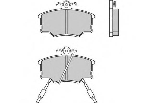 E.T.F. 21095 Комплект гальмівних колодок, дискове гальмо