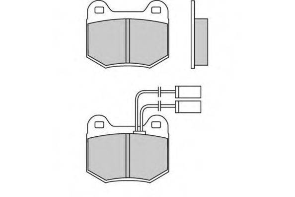 E.T.F. 120364 Комплект гальмівних колодок, дискове гальмо