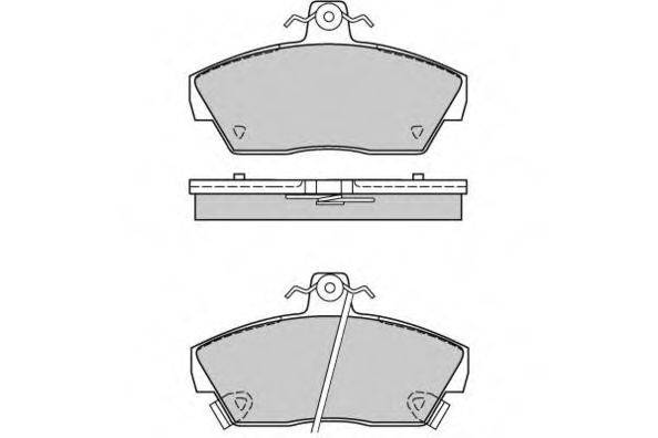 E.T.F. 21522 Комплект гальмівних колодок, дискове гальмо