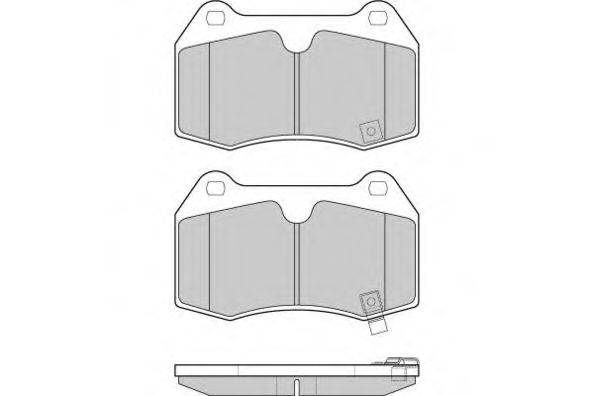 E.T.F. 121165 Комплект гальмівних колодок, дискове гальмо