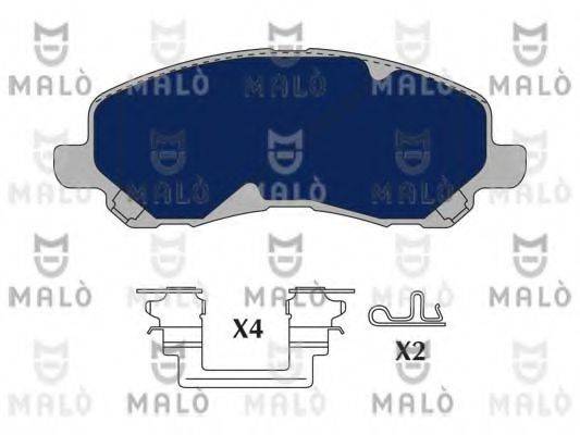 MALO 1051119 Комплект гальмівних колодок, дискове гальмо