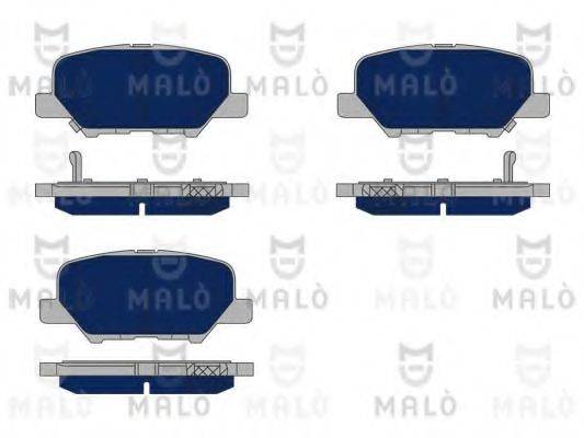 MALO 1051160 Комплект гальмівних колодок, дискове гальмо