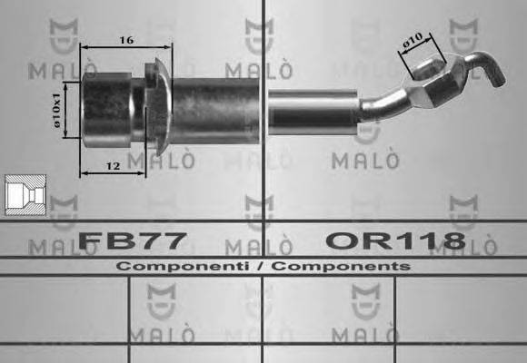 MALO 80611 Гальмівний шланг