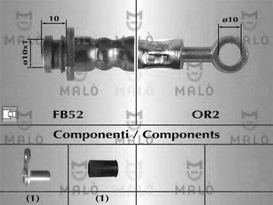 MALO 80874 Гальмівний шланг