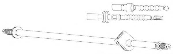 CEF AU02160 Трос, стоянкова гальмівна система