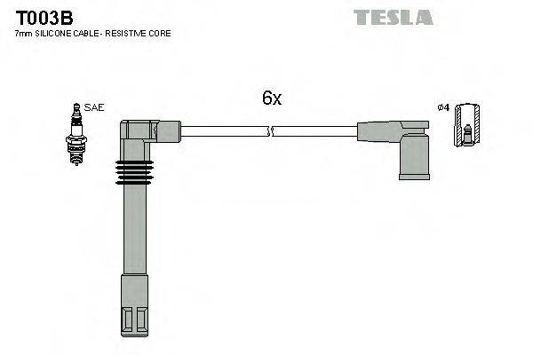 TESLA T003B Комплект проводов зажигания