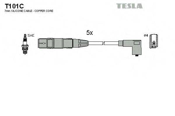 TESLA T101C Комплект дротів запалювання