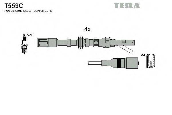 TESLA T559C Комплект дротів запалювання