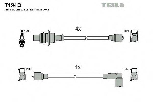 TESLA T494B Комплект проводов зажигания