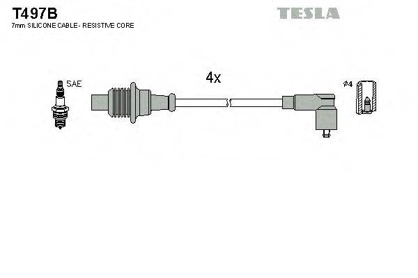 TESLA T497B Комплект проводов зажигания