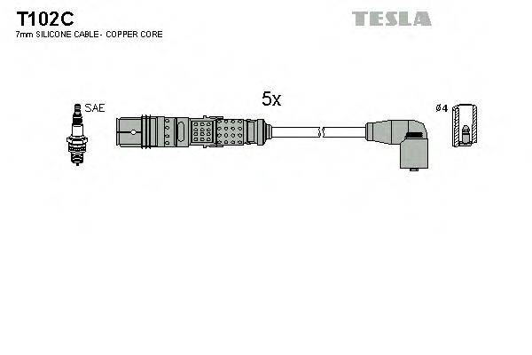 TESLA T102C Комплект дротів запалювання