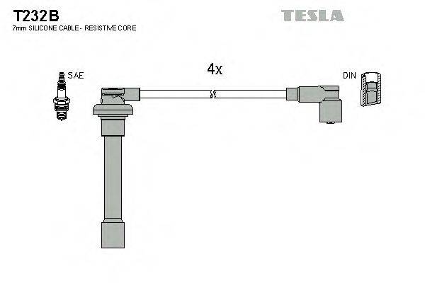 TESLA T232B Комплект дротів запалювання