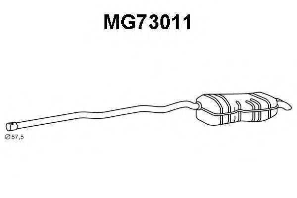 MG WCG000530 Глушник вихлопних газів кінцевий