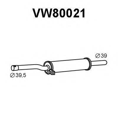 VAG 867253209E Середній глушник вихлопних газів