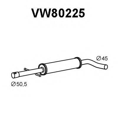 VENEPORTE VW80225 Середній глушник вихлопних газів