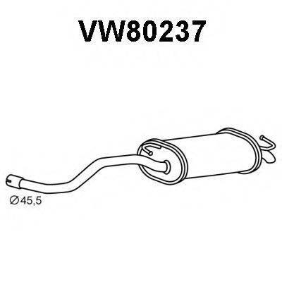 VENEPORTE VW80237 Глушник вихлопних газів кінцевий
