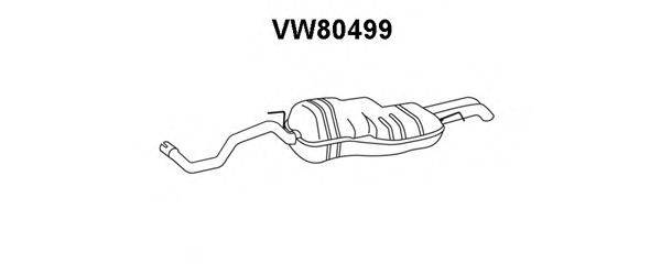 VENEPORTE VW80499 Глушник вихлопних газів кінцевий
