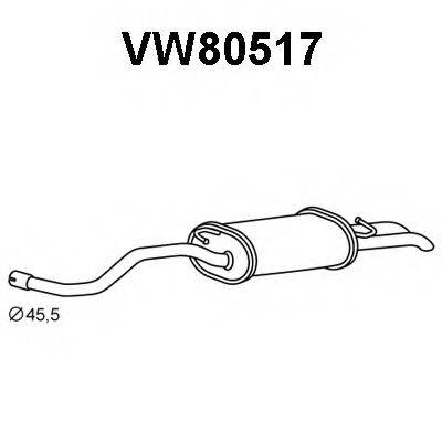 VENEPORTE VW80517 Глушник вихлопних газів кінцевий
