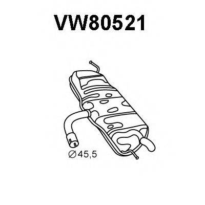 VENEPORTE VW80521 Глушник вихлопних газів кінцевий