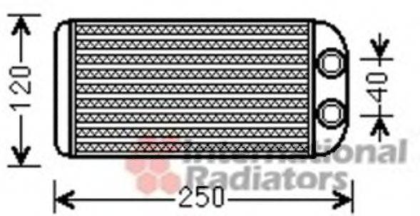 VAN WEZEL 53006557 Теплообмінник, опалення салону