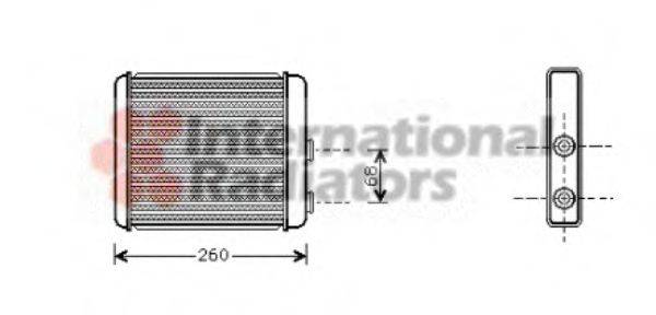 VAN WEZEL 37006259 Теплообмінник, опалення салону