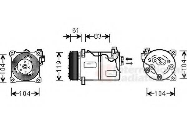 VAN WEZEL 5900K059 Компресор, кондиціонер