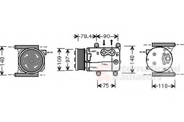 VAN WEZEL 7700K026 Компресор, кондиціонер