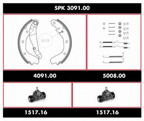 WOKING SPK309100 Комплект гальм, барабанний гальмівний механізм