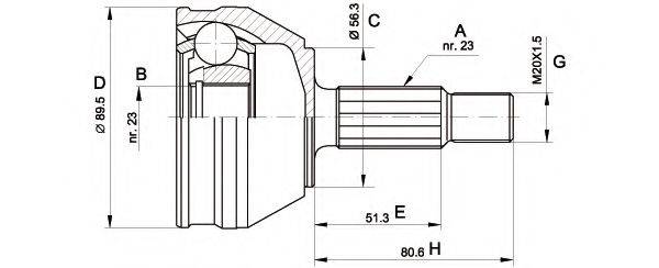OPEN PARTS CVJ508110 Шарнірний комплект, приводний вал
