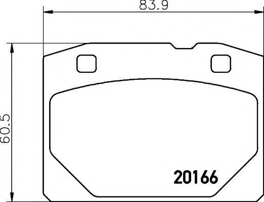 TEXTAR 2016603 Комплект гальмівних колодок, дискове гальмо